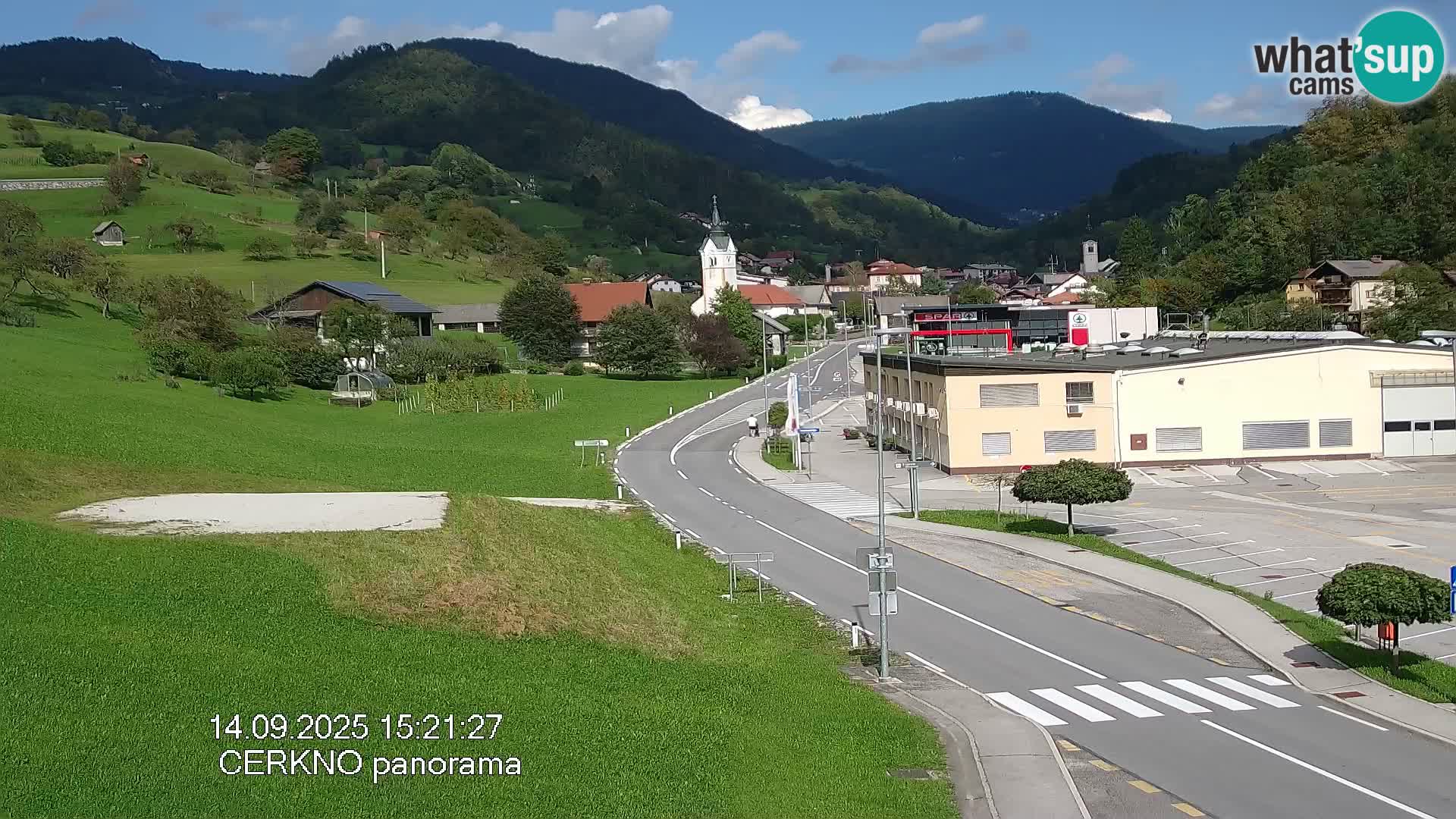 Cerkno city entrance Live Webcam