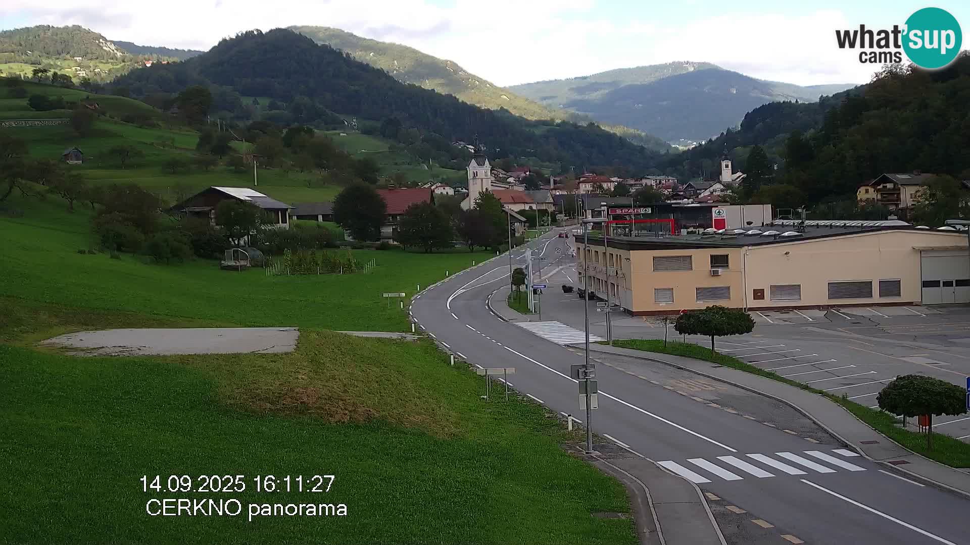 Cerkno entrada a la ciudad Webcam en vivo