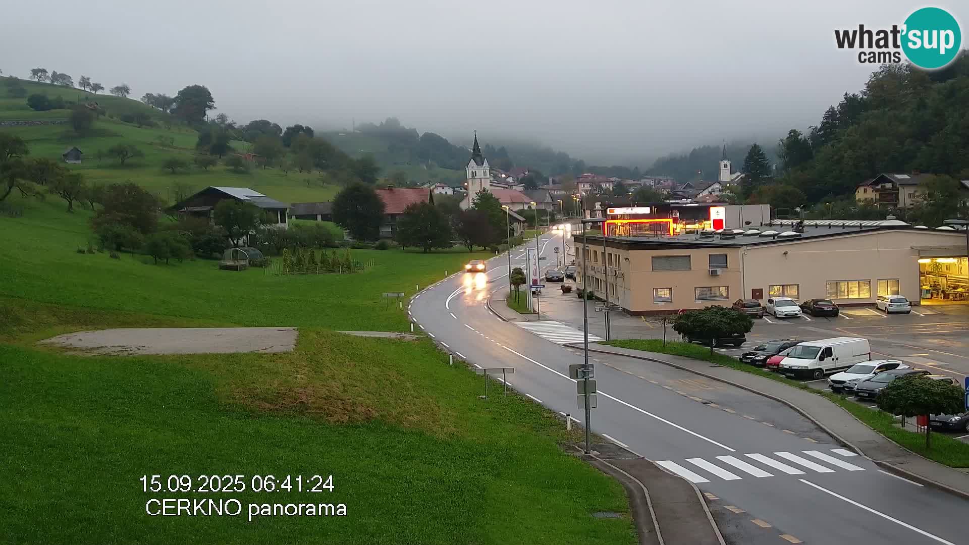Cerkno entrada a la ciudad Webcam en vivo