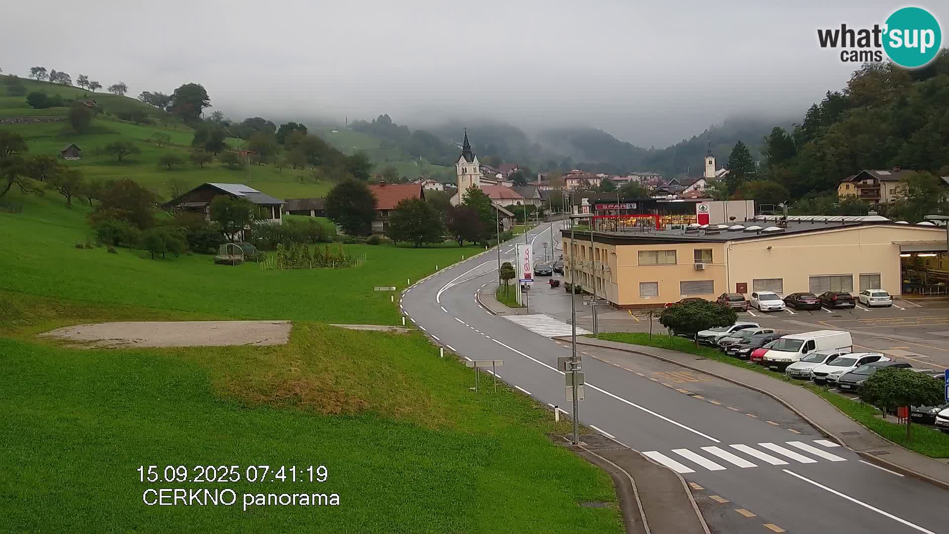 Cerkno city entrance Live Webcam
