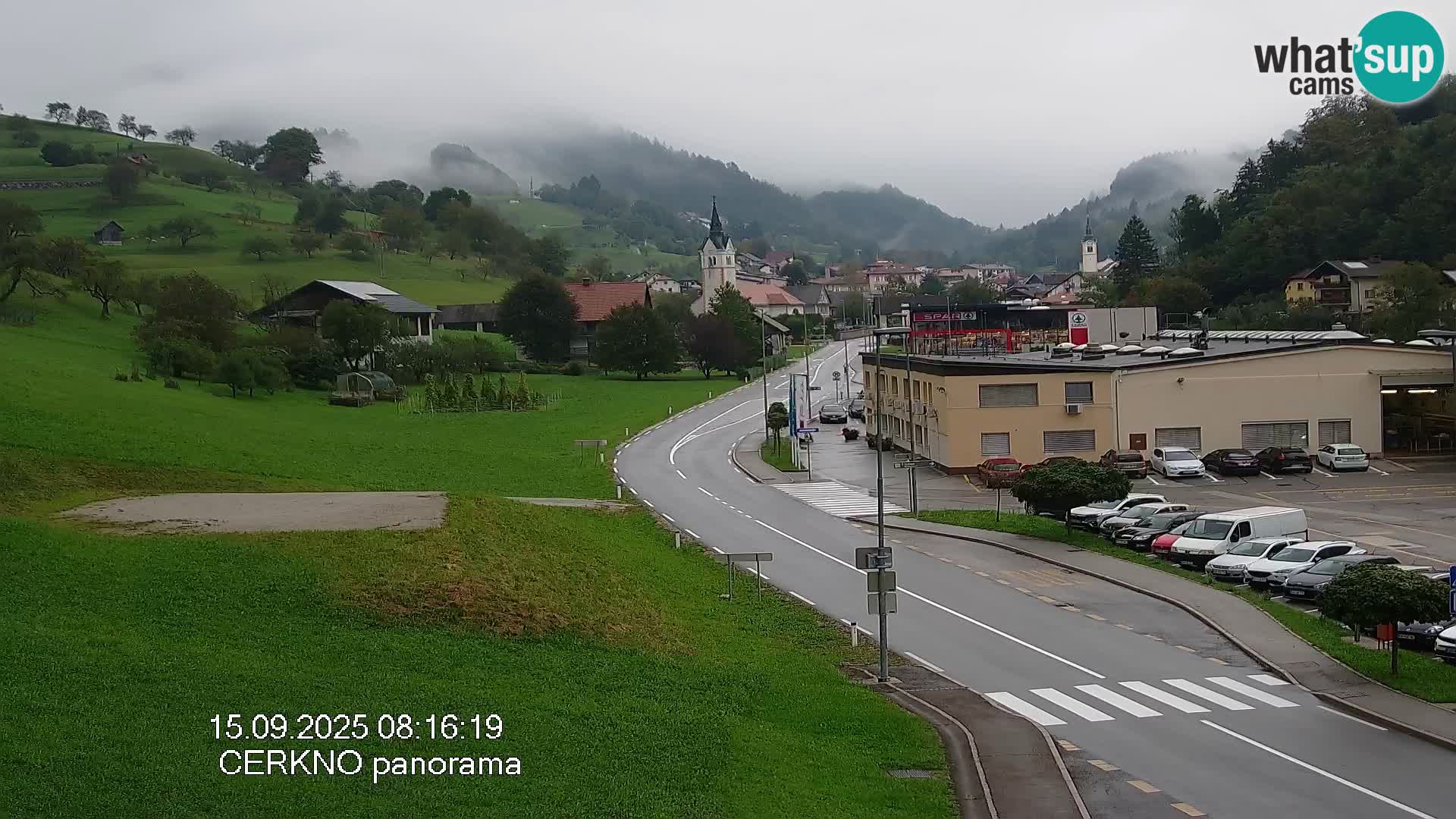 Cerkno city entrance Live Webcam