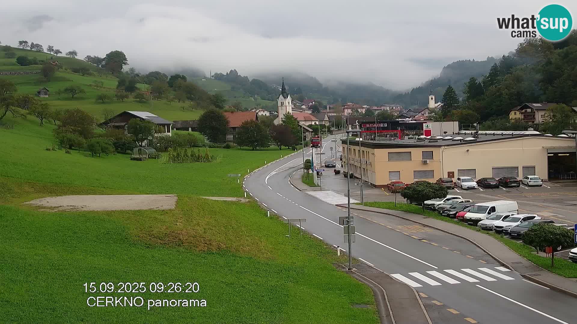 Webcam en direct – Entrée de la ville de Cerkno