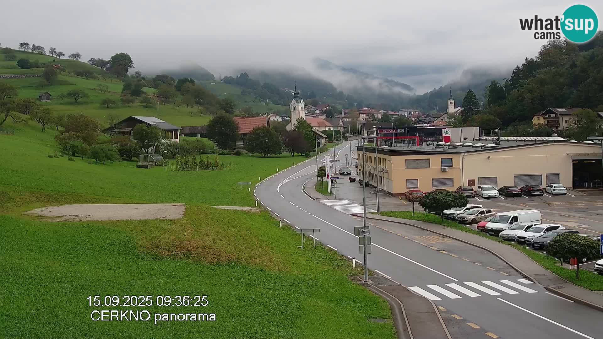 Webcam en direct – Entrée de la ville de Cerkno