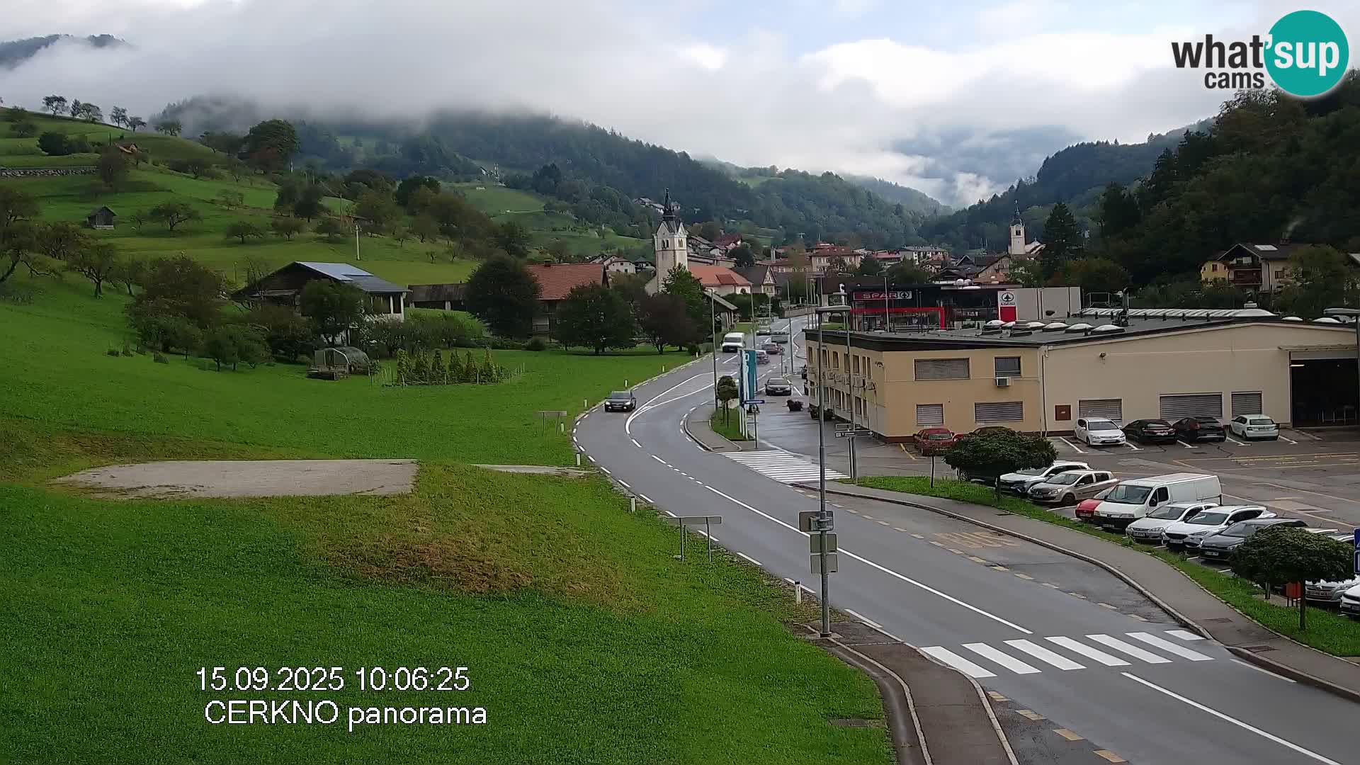 Cerkno entrada a la ciudad Webcam en vivo
