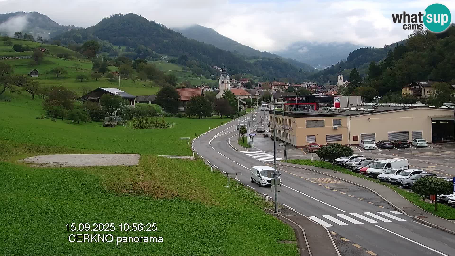 Cerkno city entrance Live Webcam