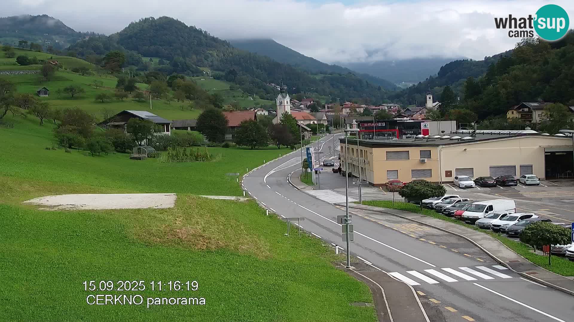 Cerkno entrada a la ciudad Webcam en vivo
