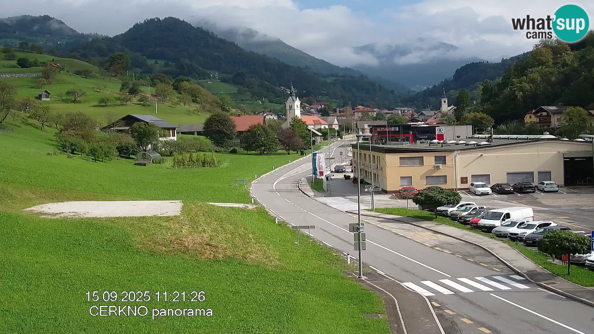 Cerkno city entrance Live Webcam