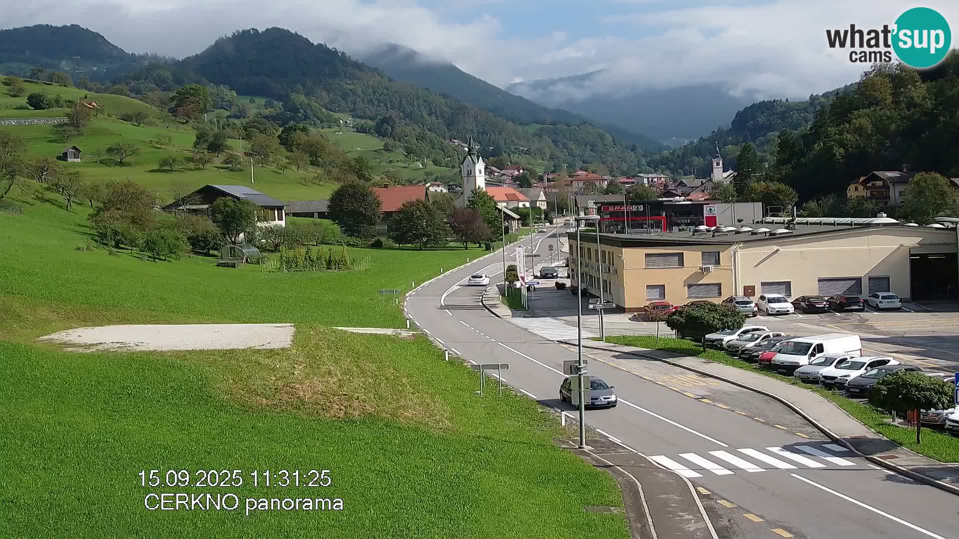 Cerkno city entrance Live Webcam