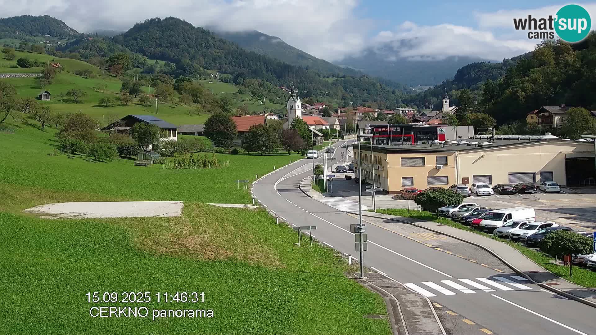 Cerkno entrada a la ciudad Webcam en vivo