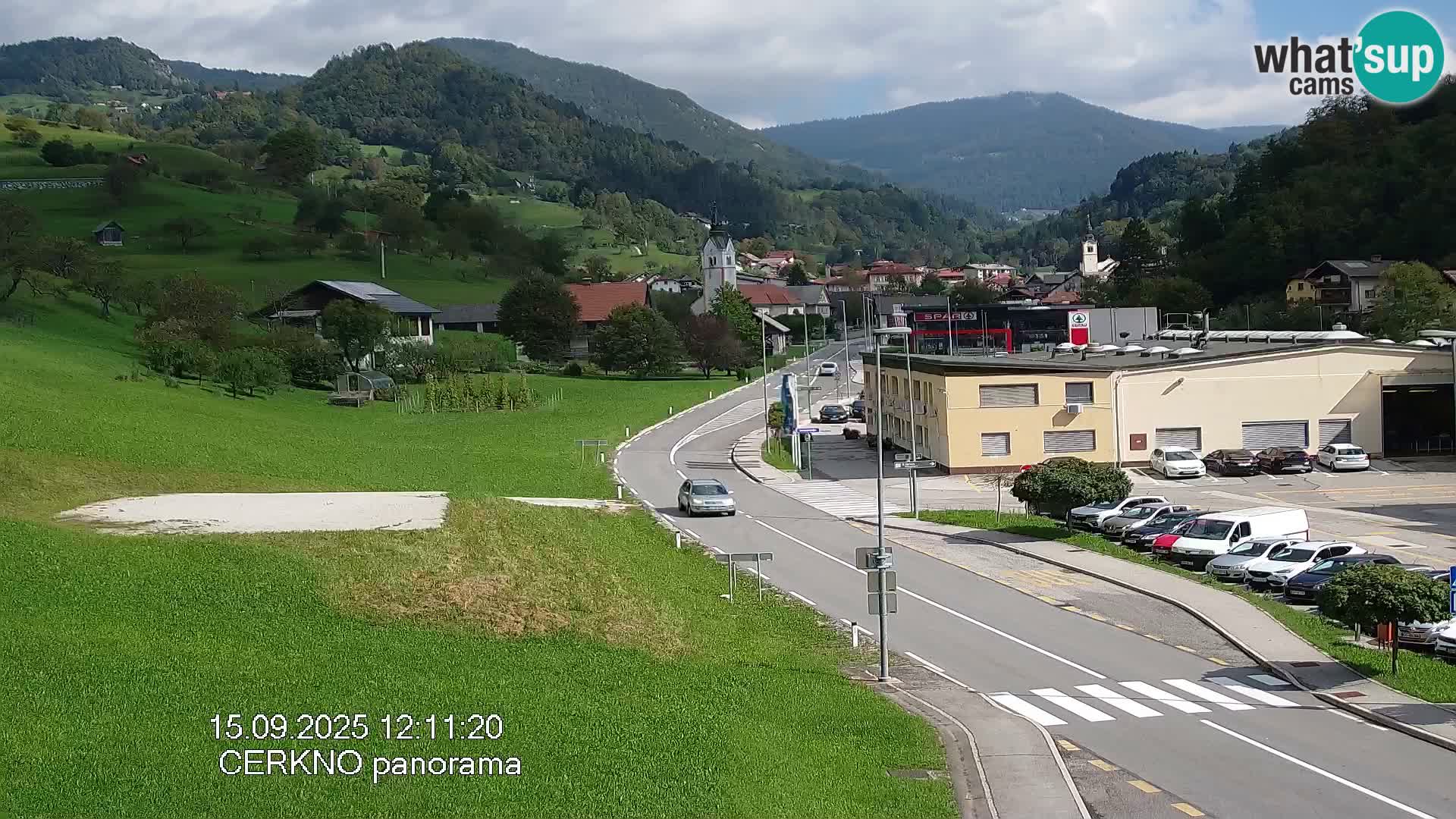 Cerkno entrada a la ciudad Webcam en vivo