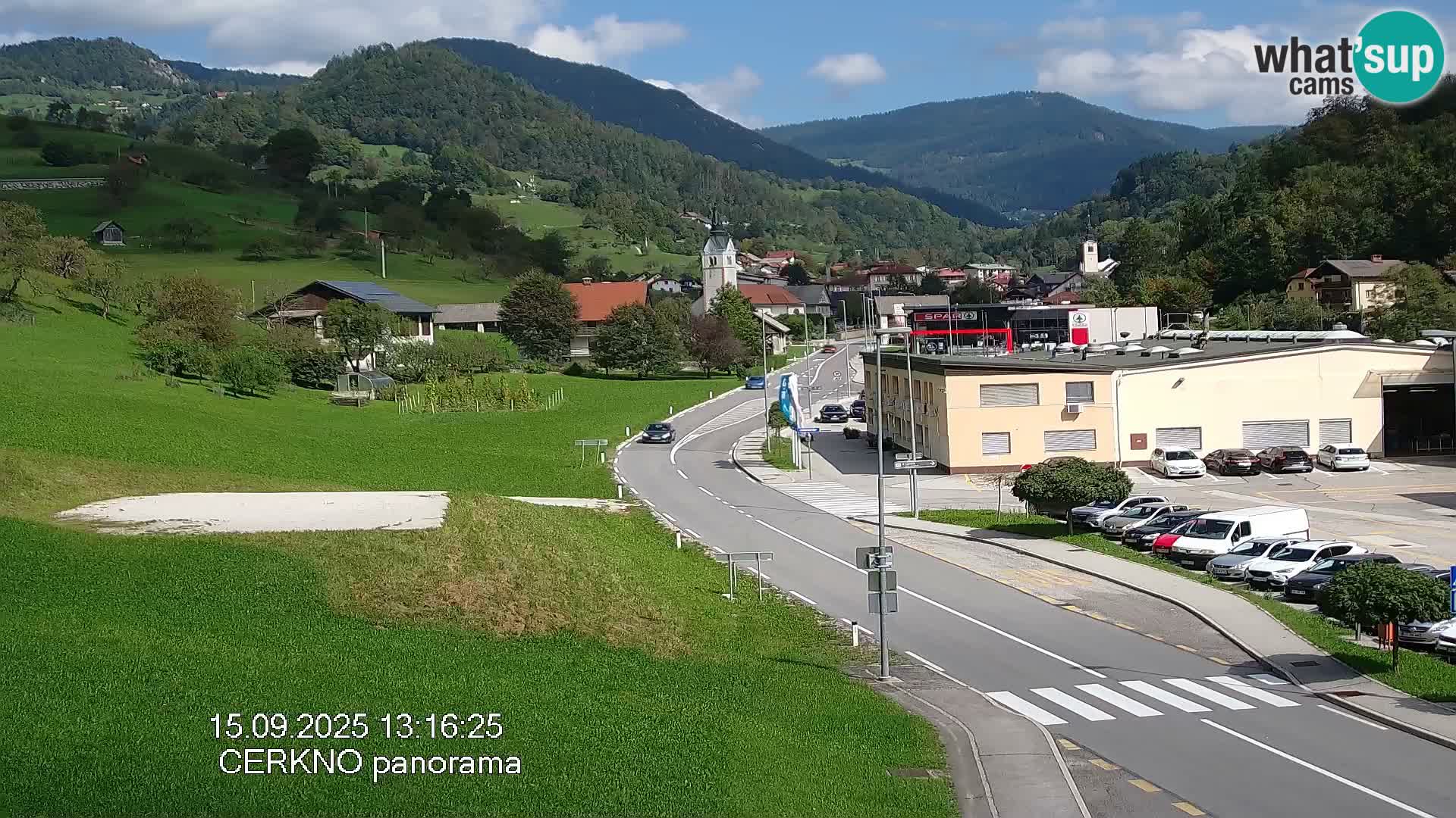 Cerkno entrada a la ciudad Webcam en vivo