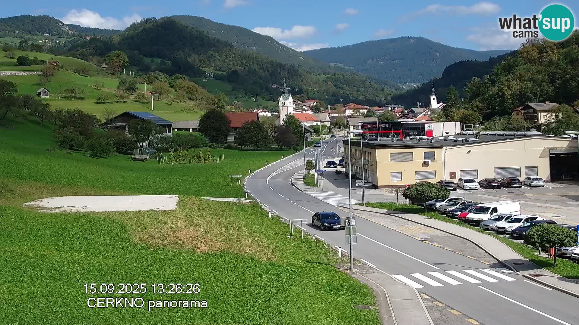 Cerkno entrada a la ciudad Webcam en vivo