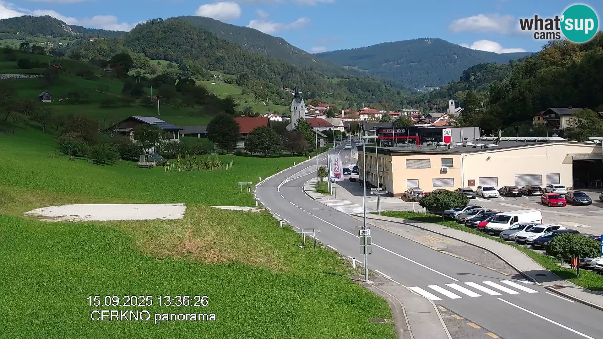 Cerkno entrada a la ciudad Webcam en vivo