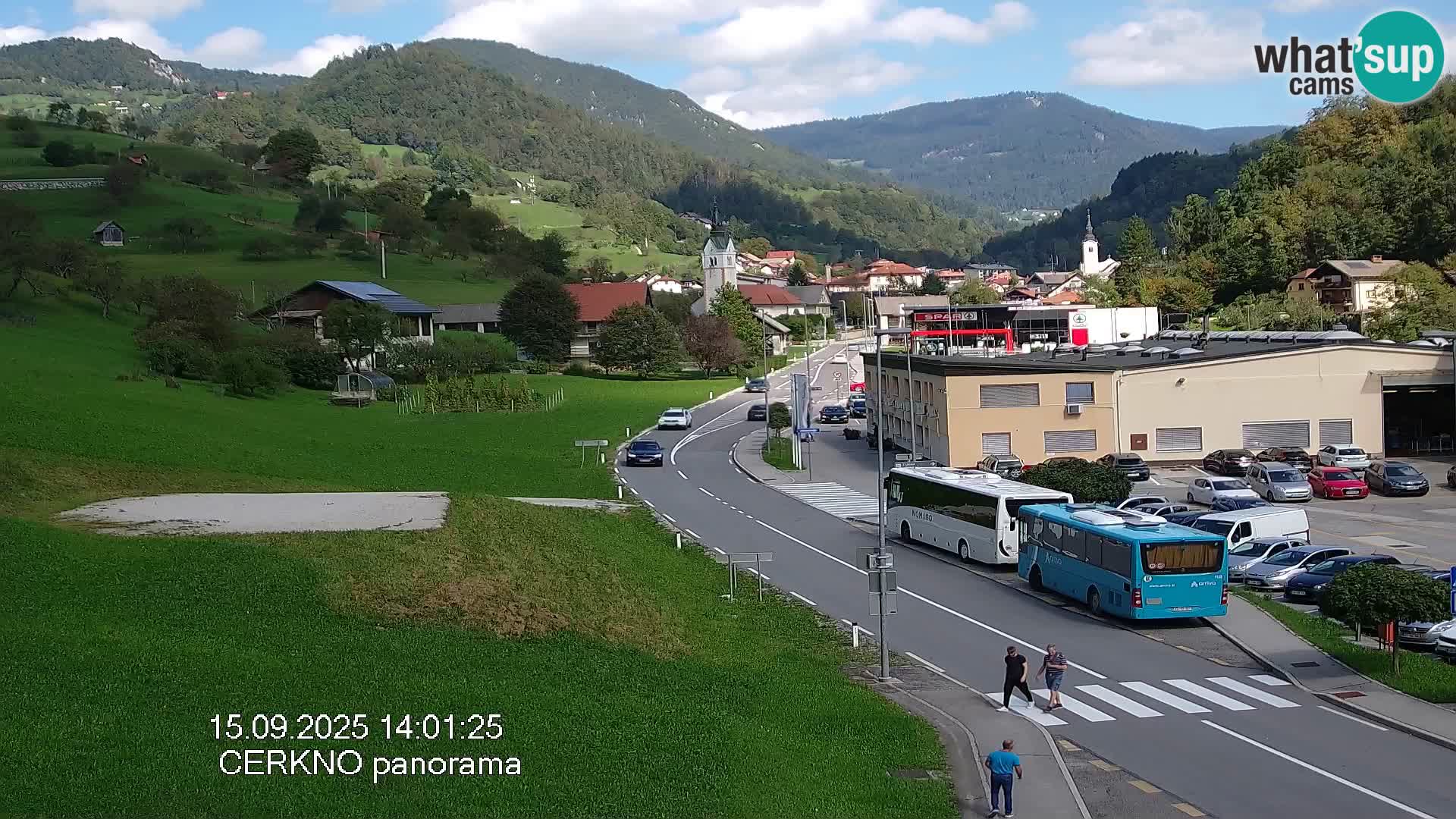 Cerkno city entrance Live Webcam