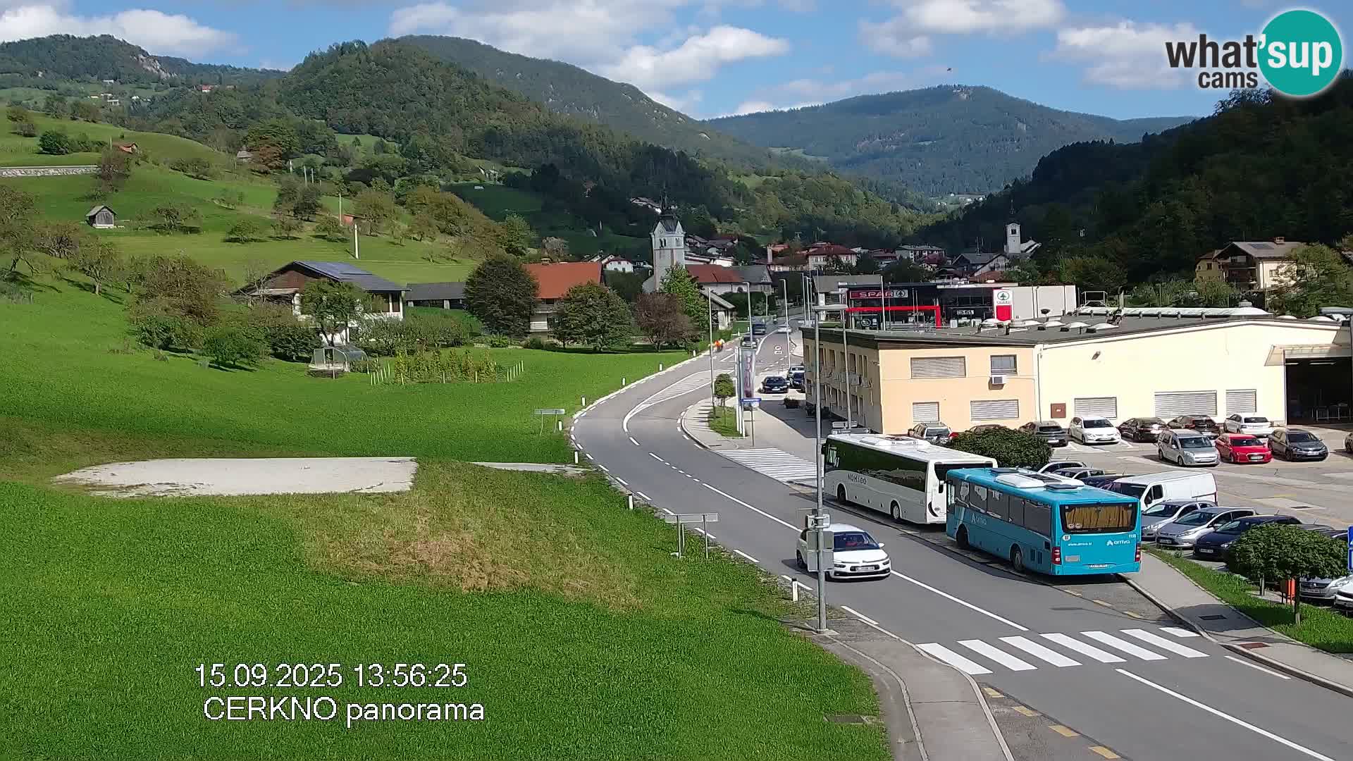 Cerkno city entrance Live Webcam