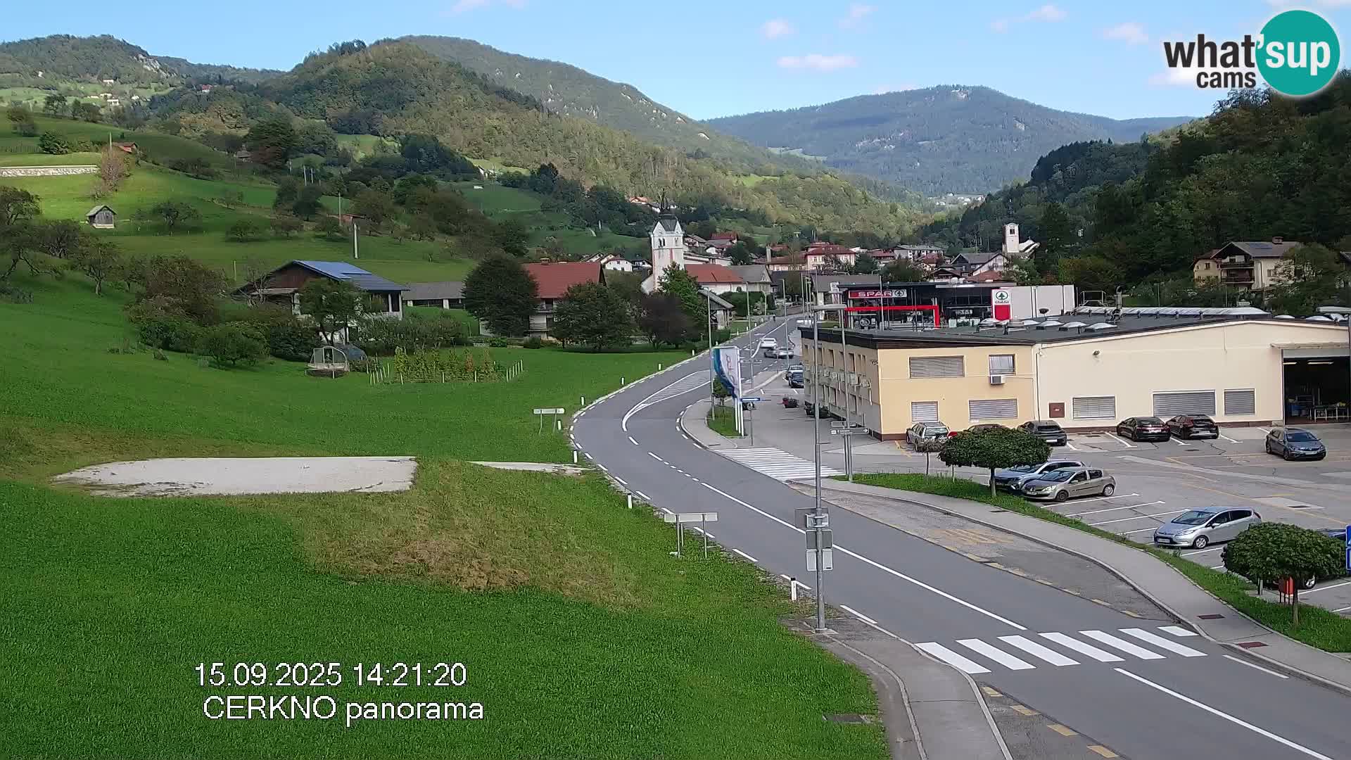 Cerkno city entrance Live Webcam