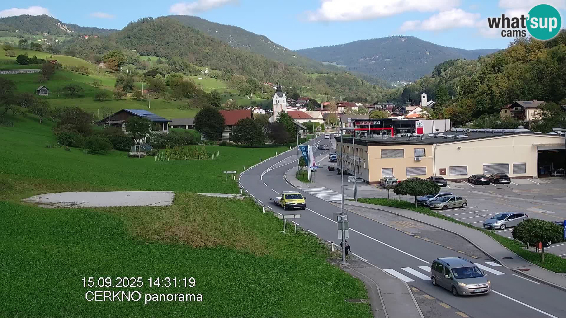 Cerkno entrada a la ciudad Webcam en vivo