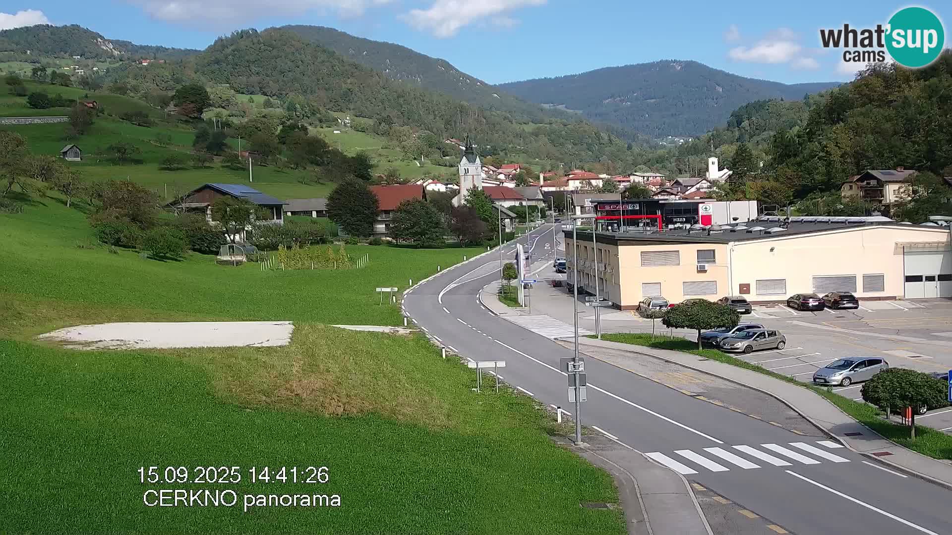 Cerkno entrada a la ciudad Webcam en vivo