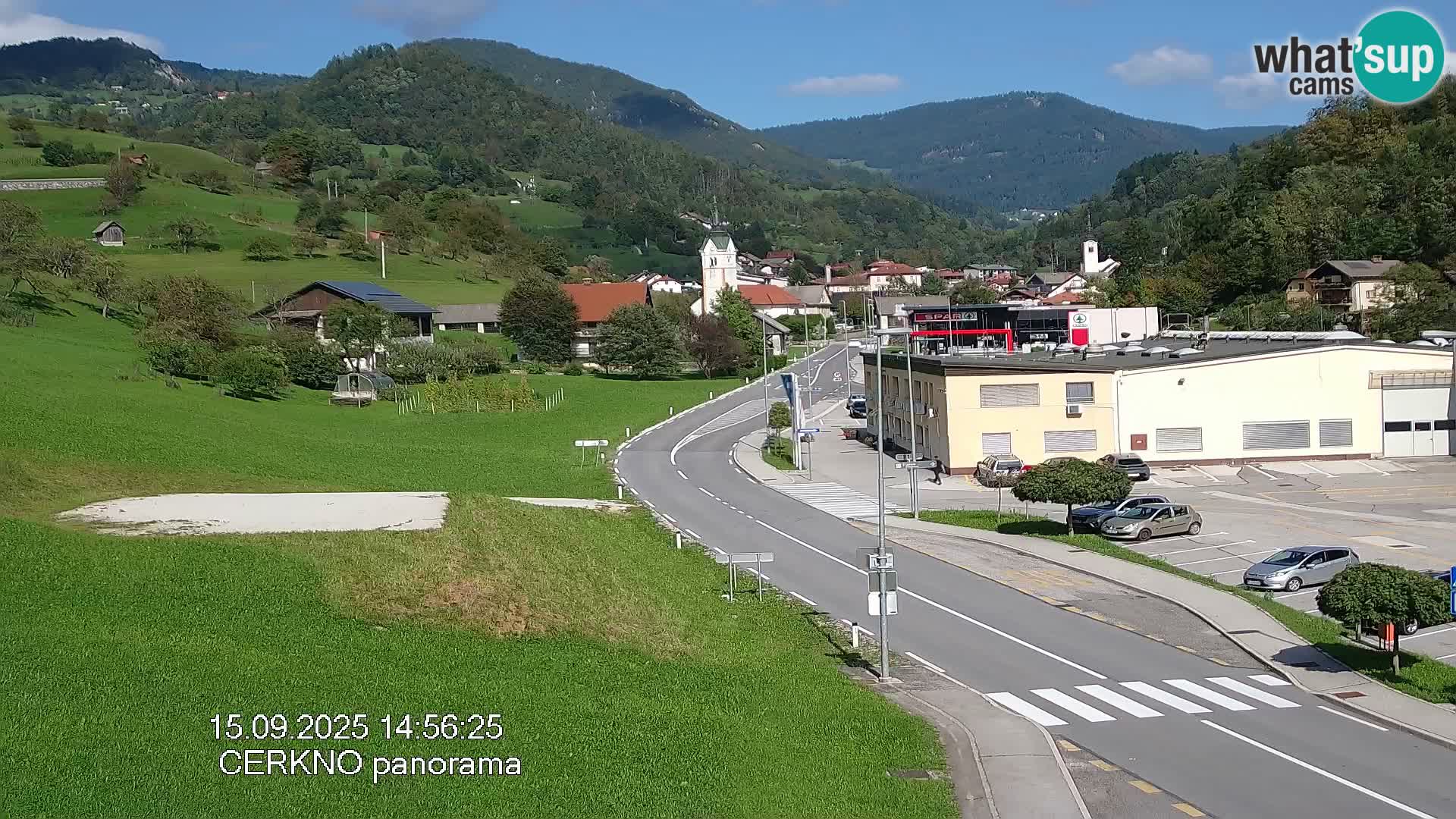 Cerkno city entrance Live Webcam
