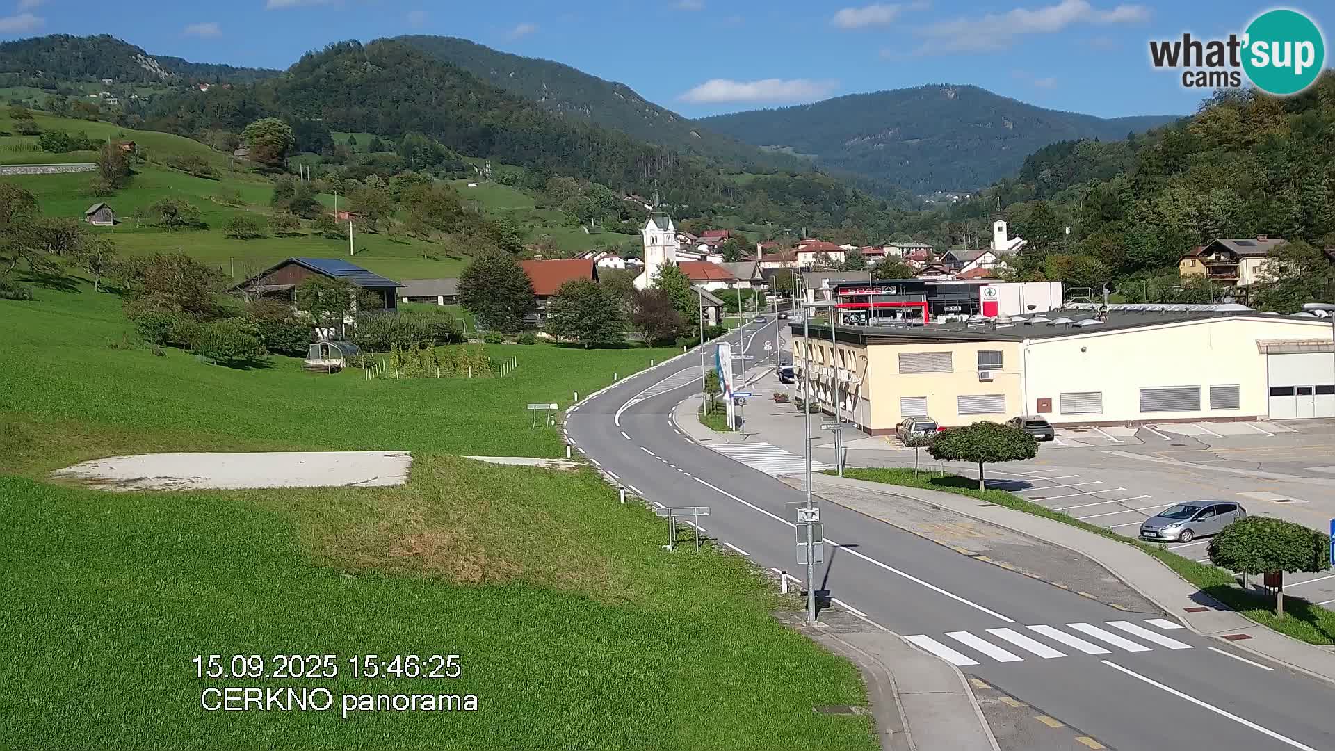 Cerkno entrada a la ciudad Webcam en vivo