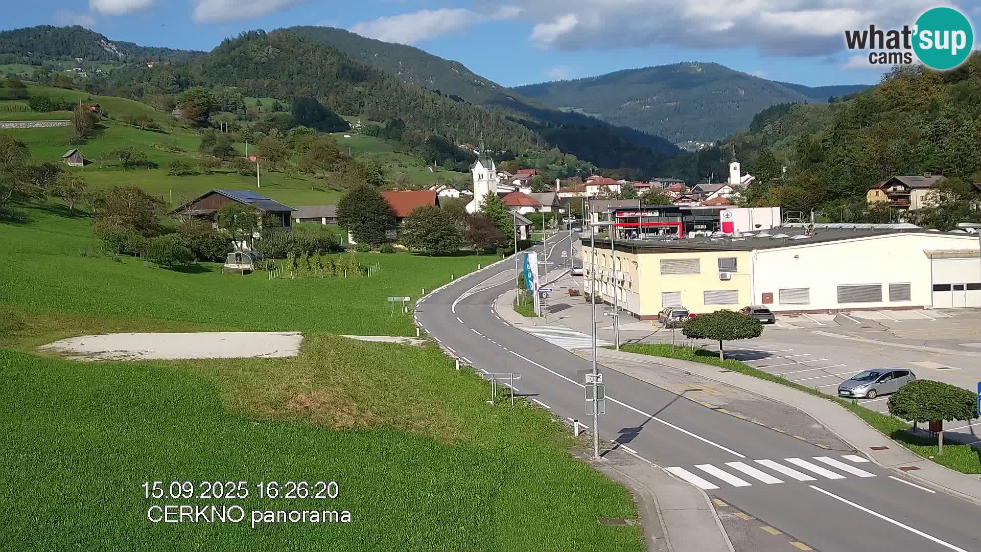 Cerkno entrada a la ciudad Webcam en vivo