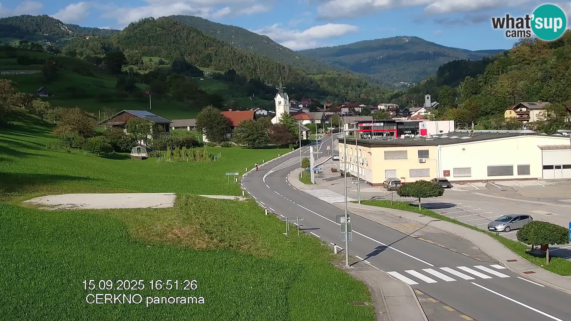 Cerkno entrada a la ciudad Webcam en vivo