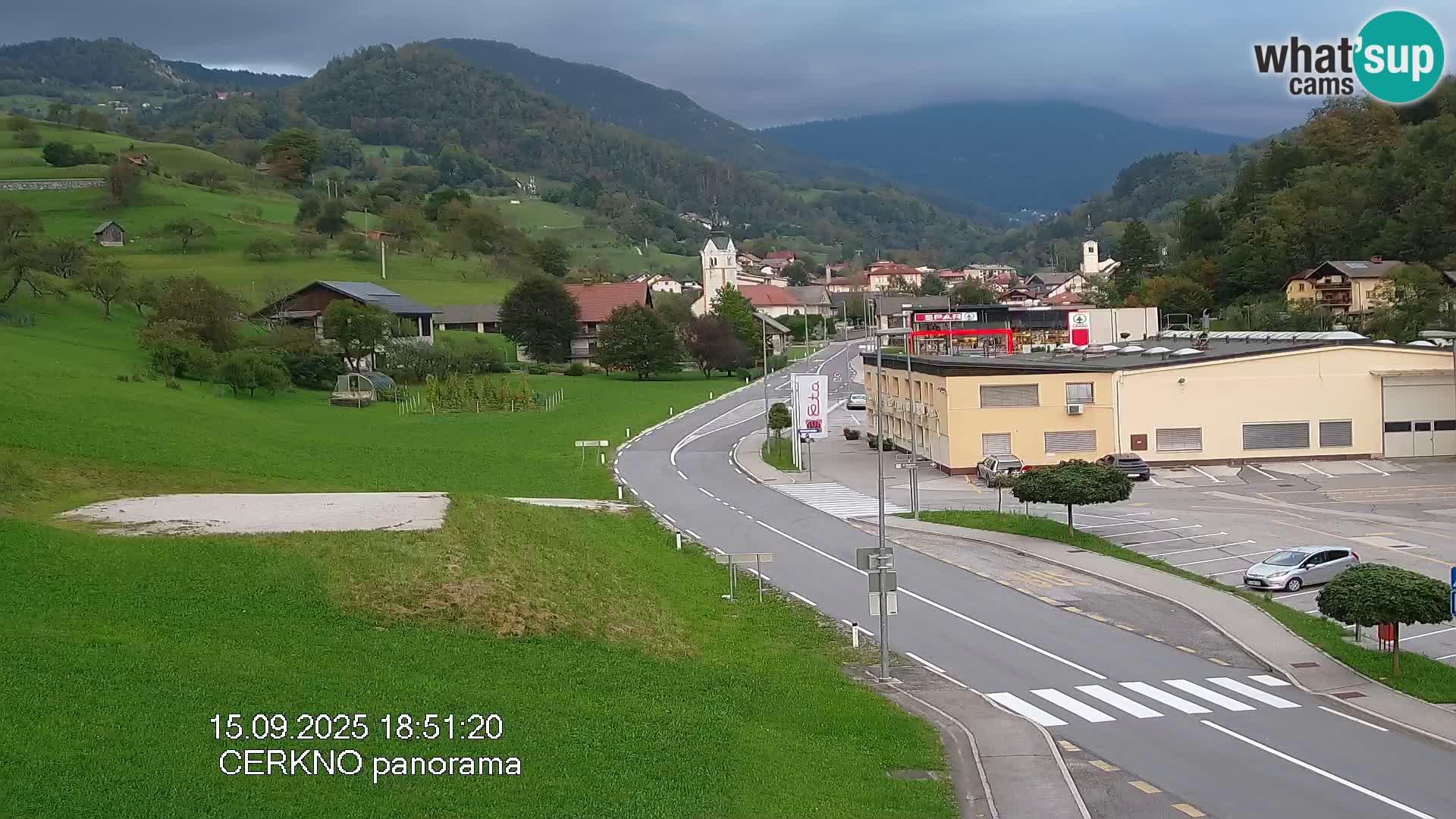Cerkno city entrance Live Webcam