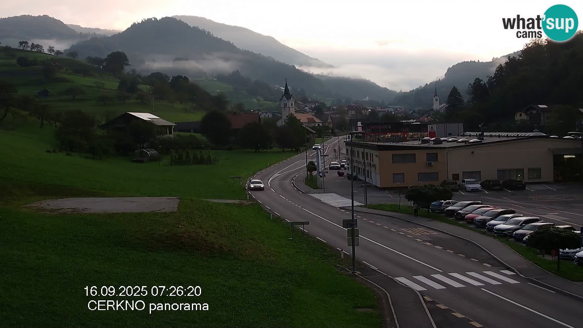 Cerkno entrada a la ciudad Webcam en vivo