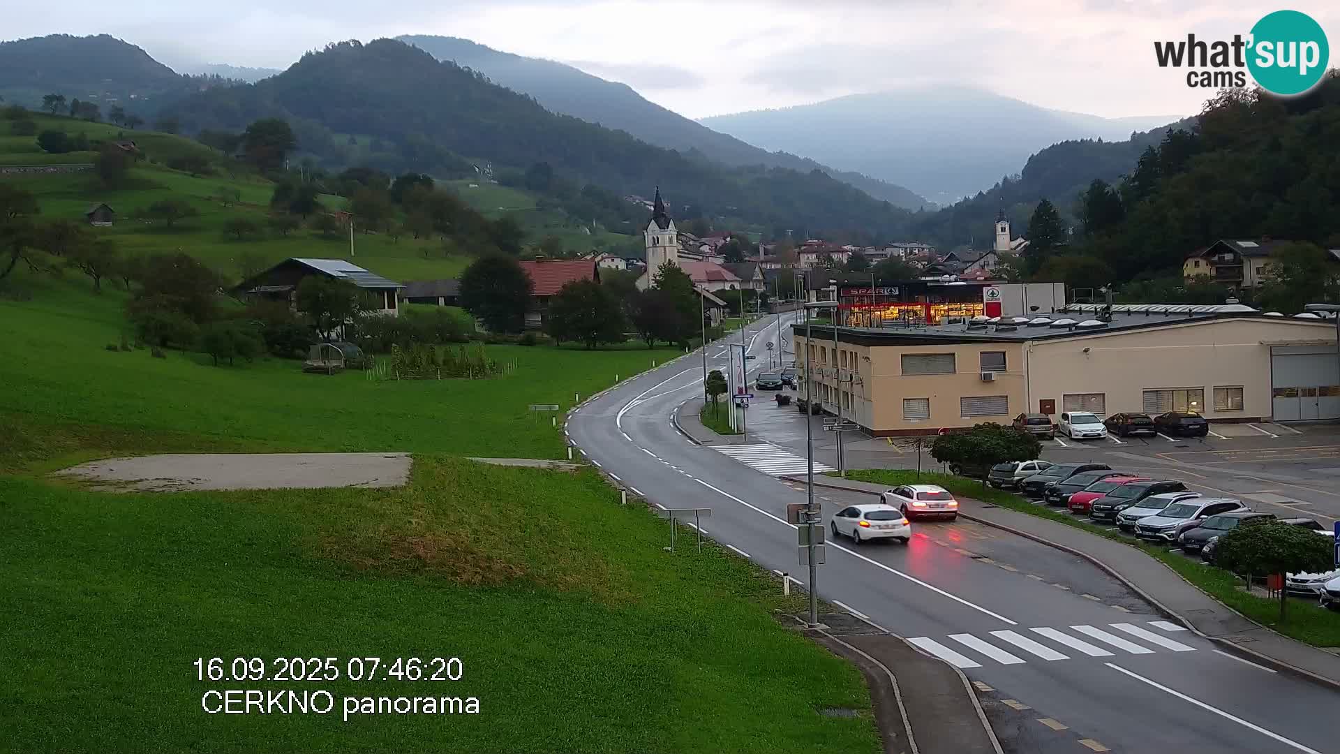 Cerkno city entrance Live Webcam