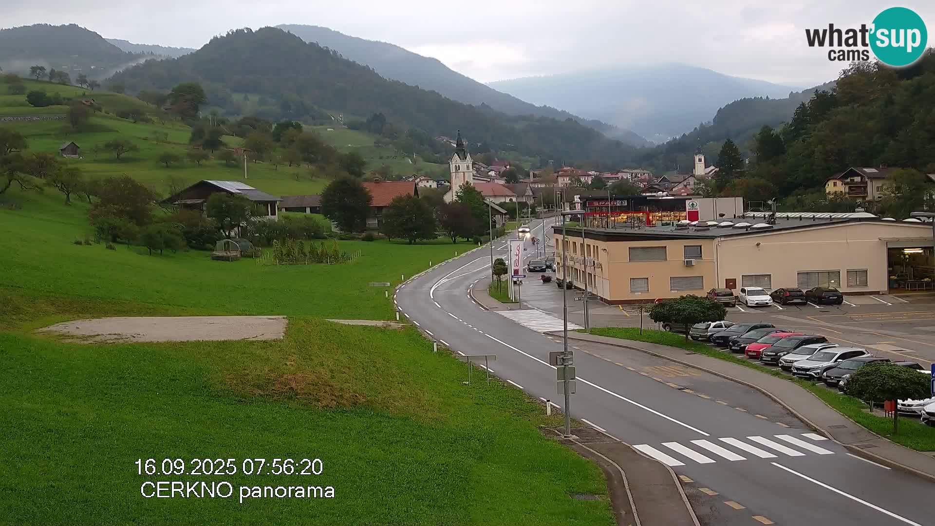 Cerkno entrada a la ciudad Webcam en vivo
