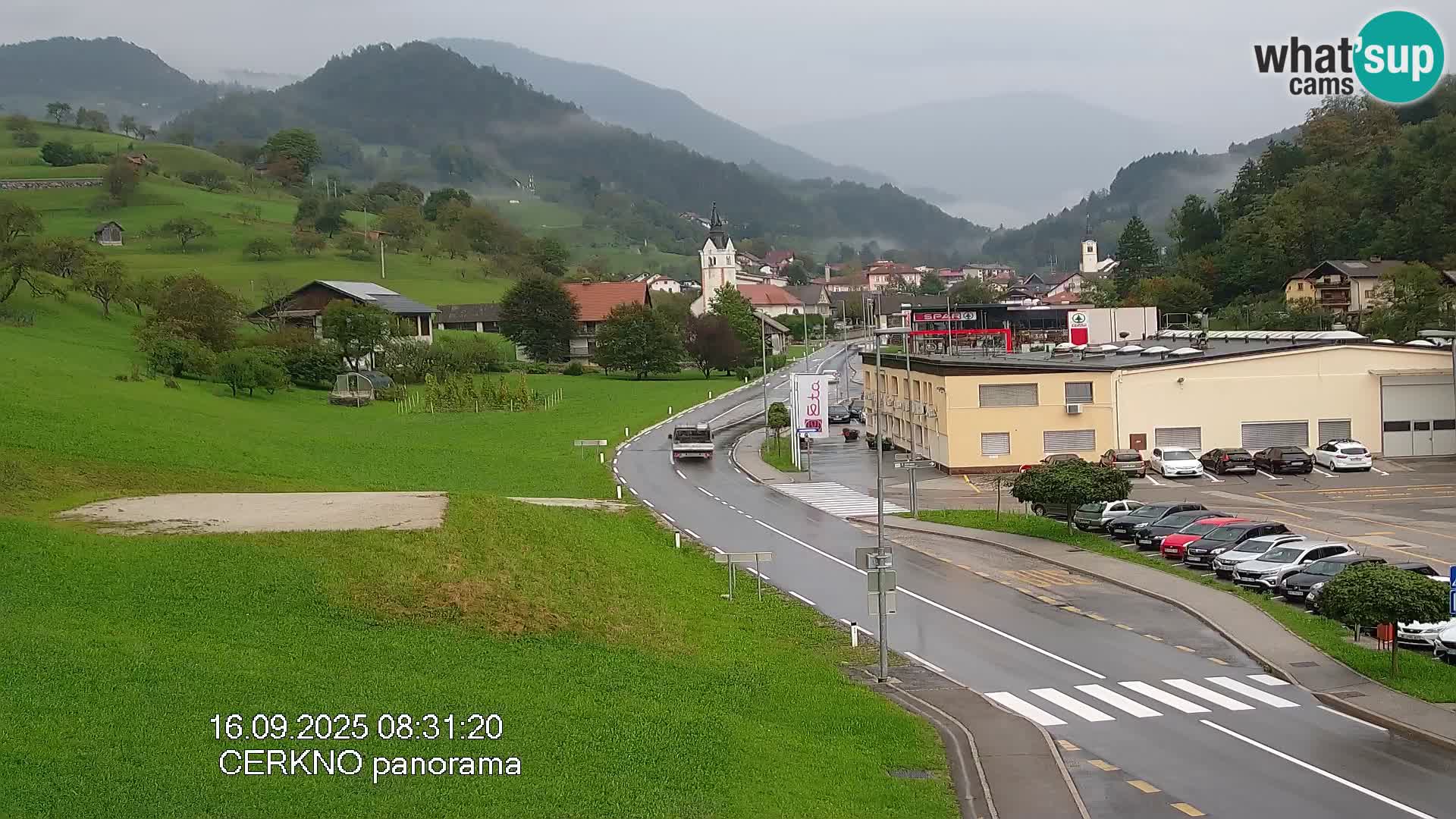 Cerkno city entrance Live Webcam