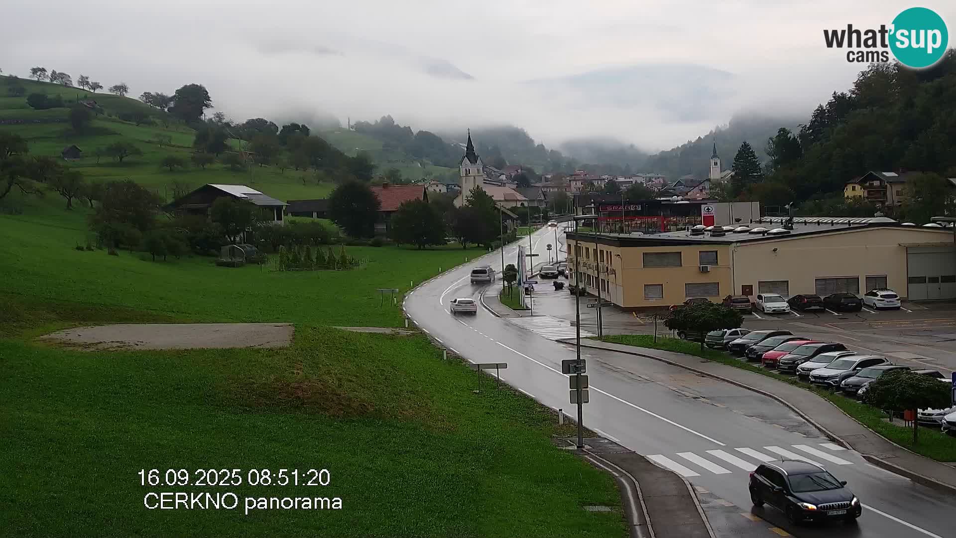 Cerkno city entrance Live Webcam