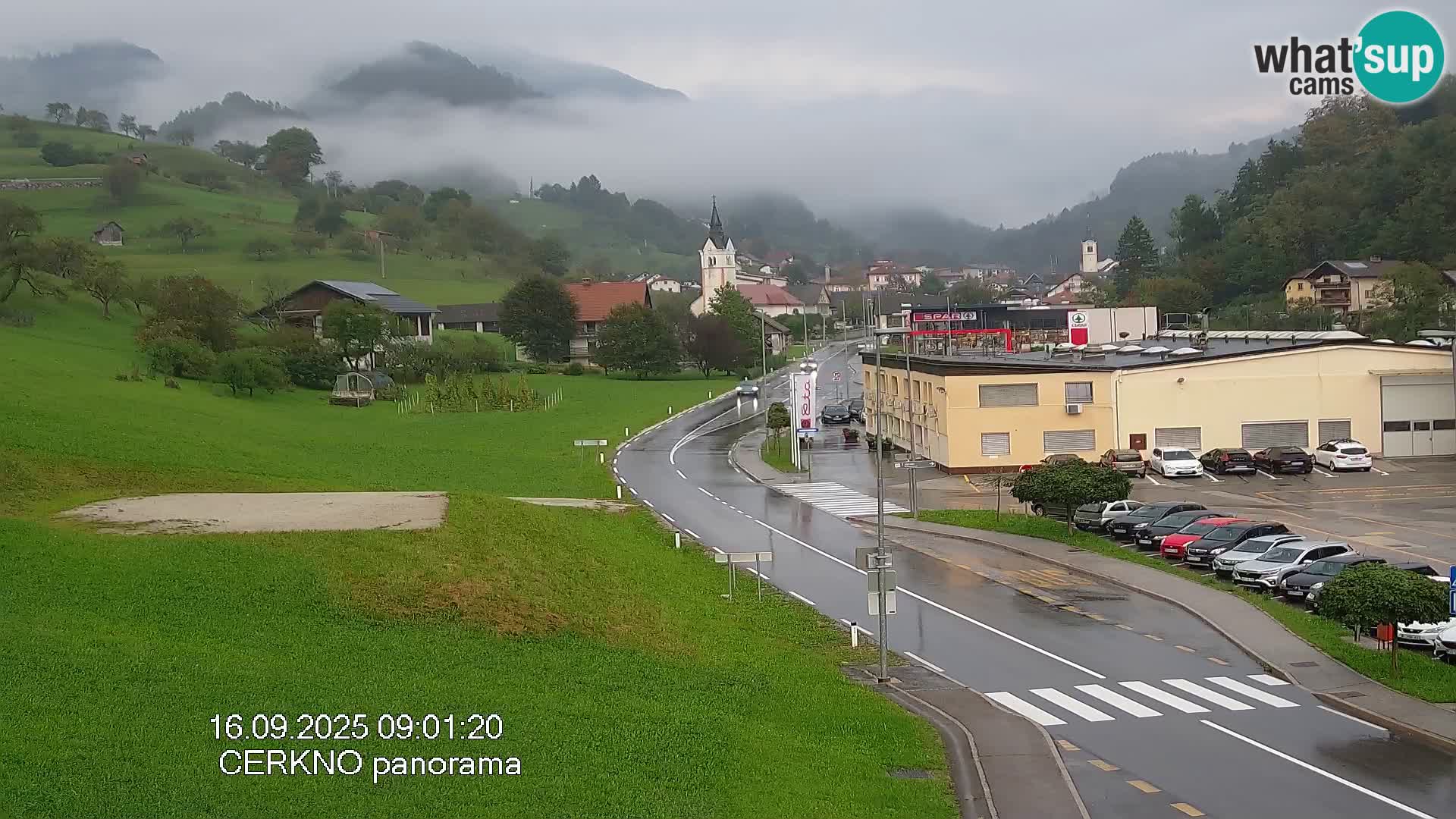 Cerkno city entrance Live Webcam