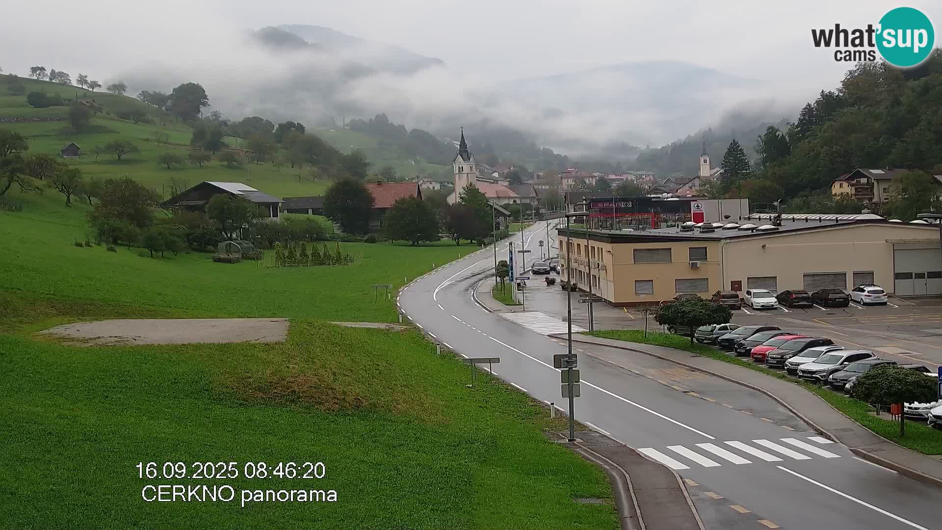 Cerkno entrada a la ciudad Webcam en vivo