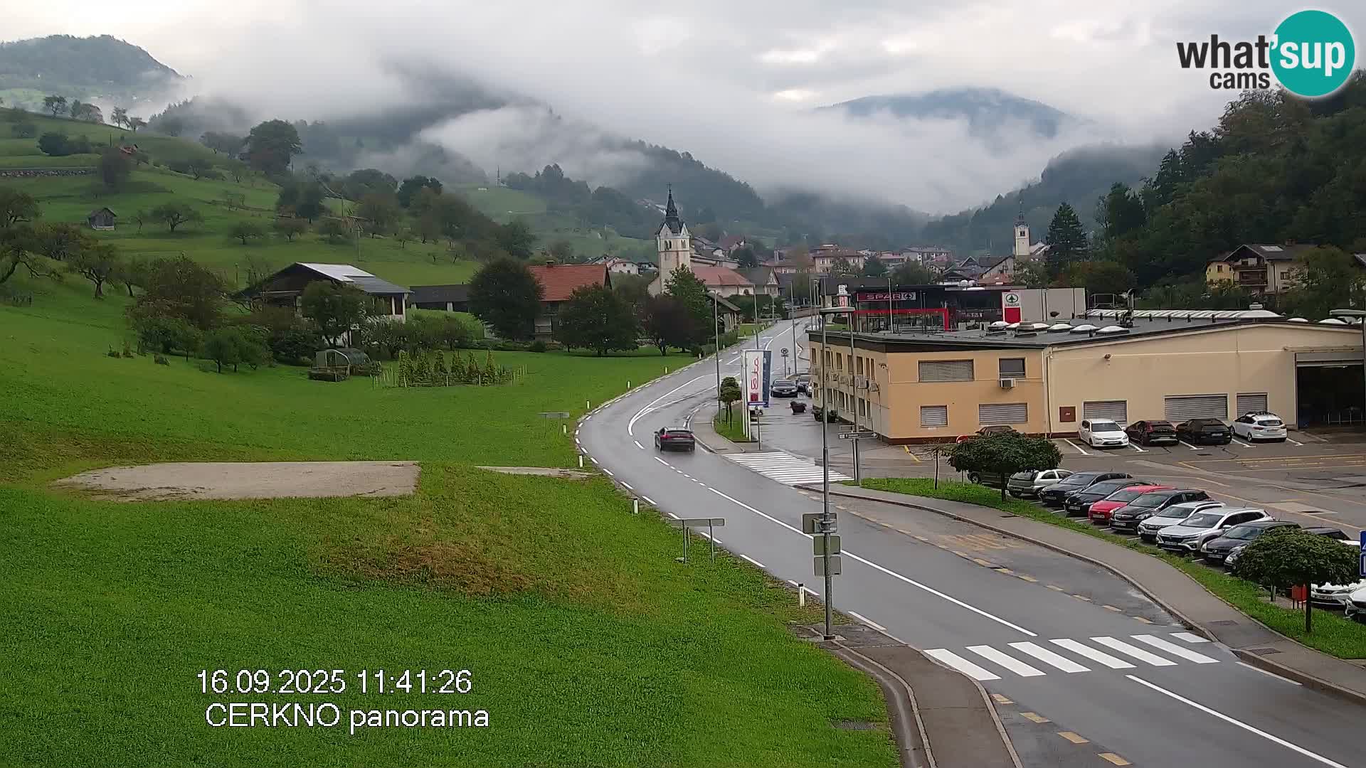 Cerkno entrada a la ciudad Webcam en vivo