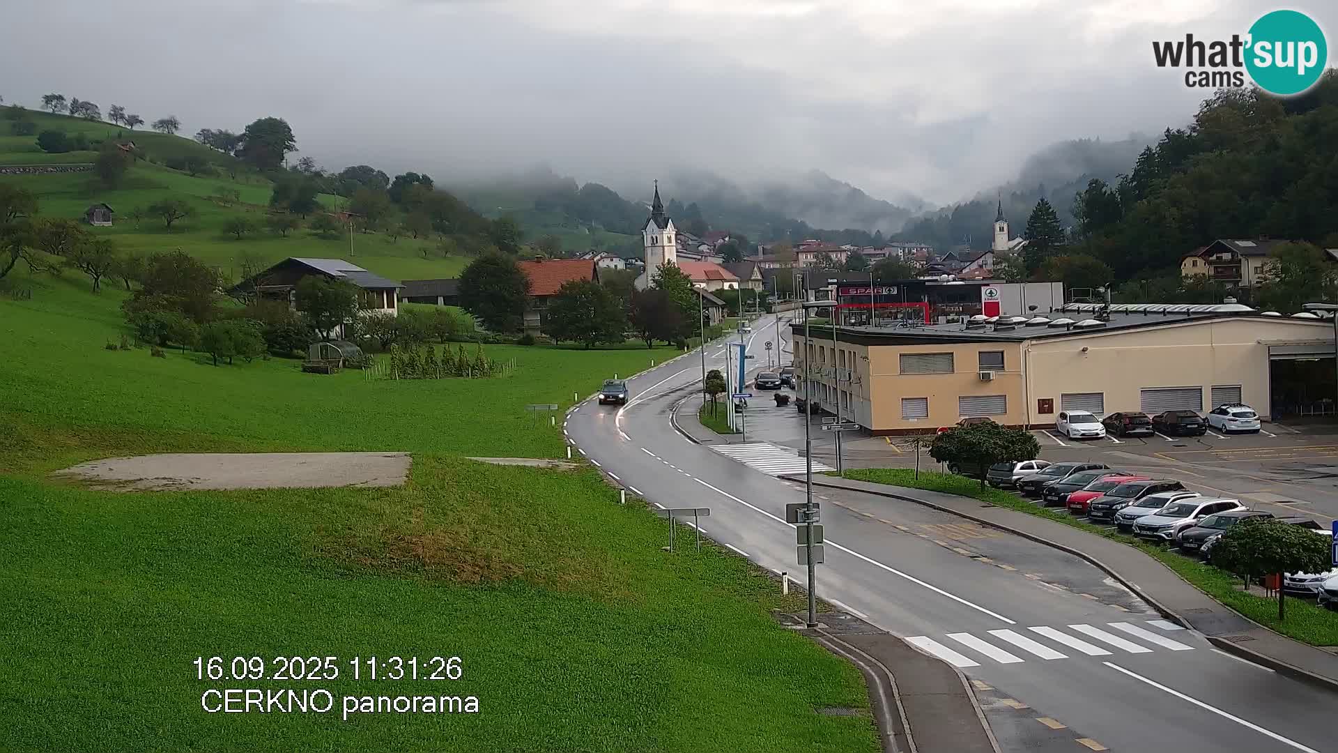 Cerkno entrada a la ciudad Webcam en vivo