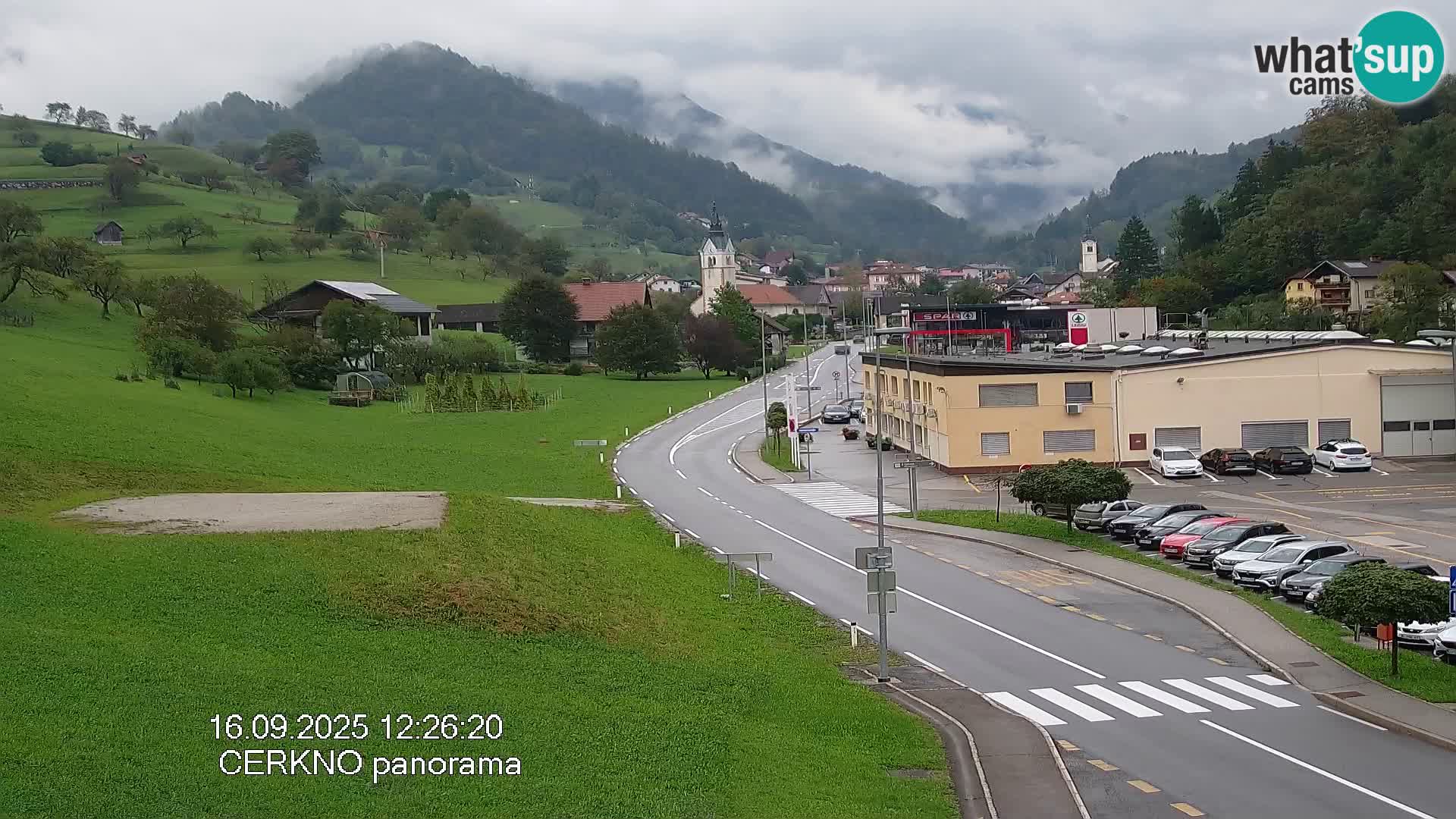 Cerkno city entrance Live Webcam