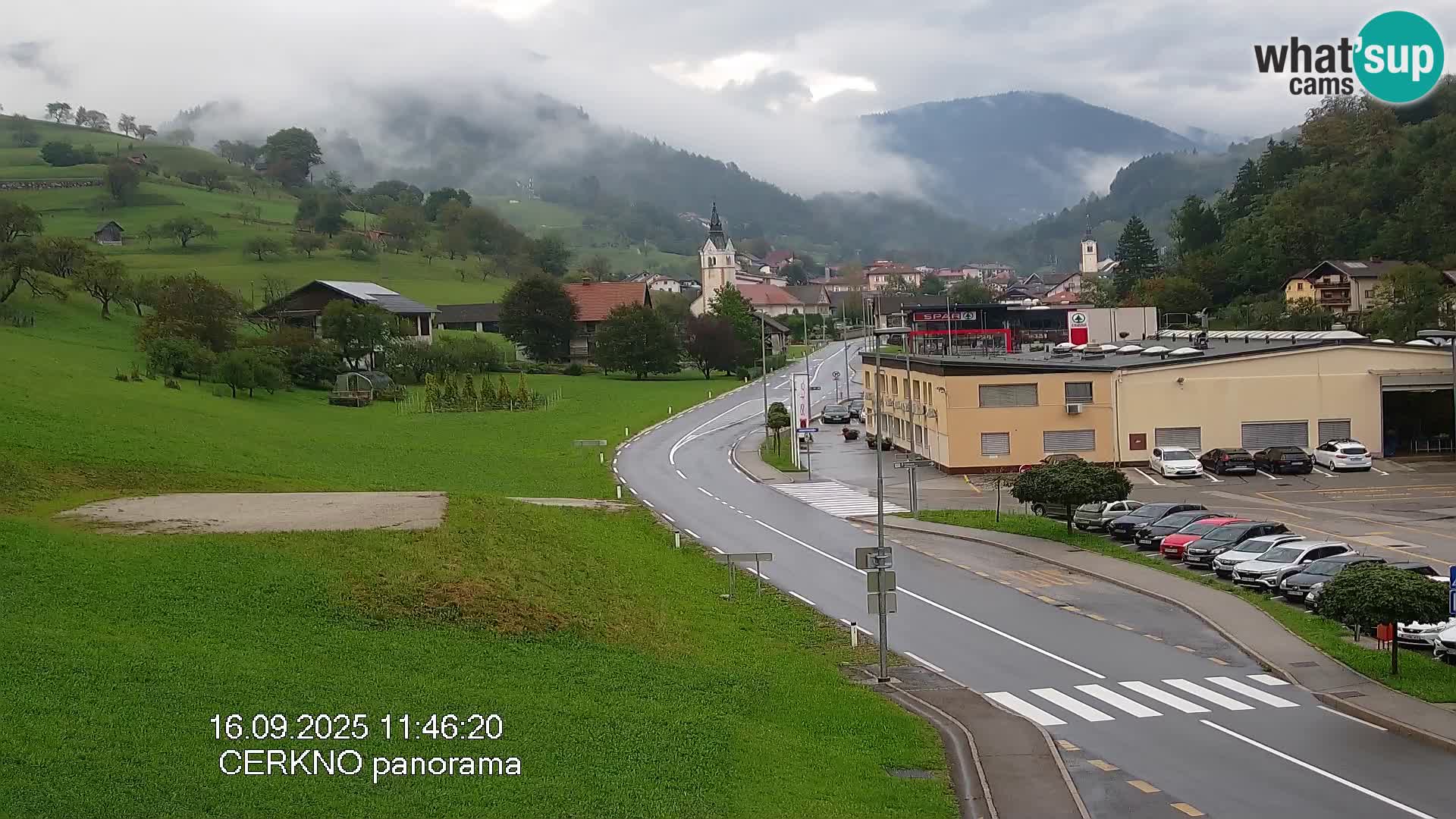 Webcam en direct – Entrée de la ville de Cerkno