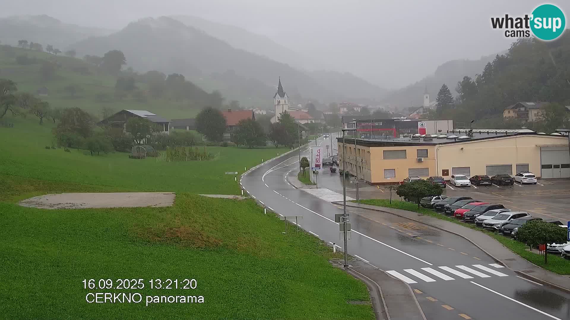 Cerkno city entrance Live Webcam