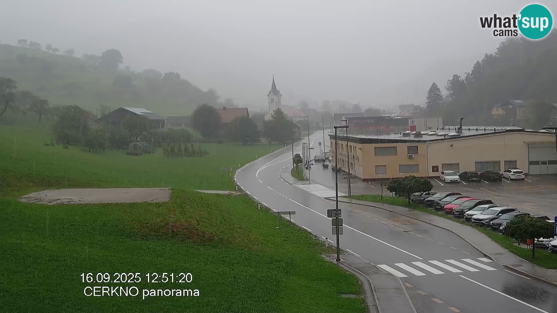 Webcam en direct – Entrée de la ville de Cerkno