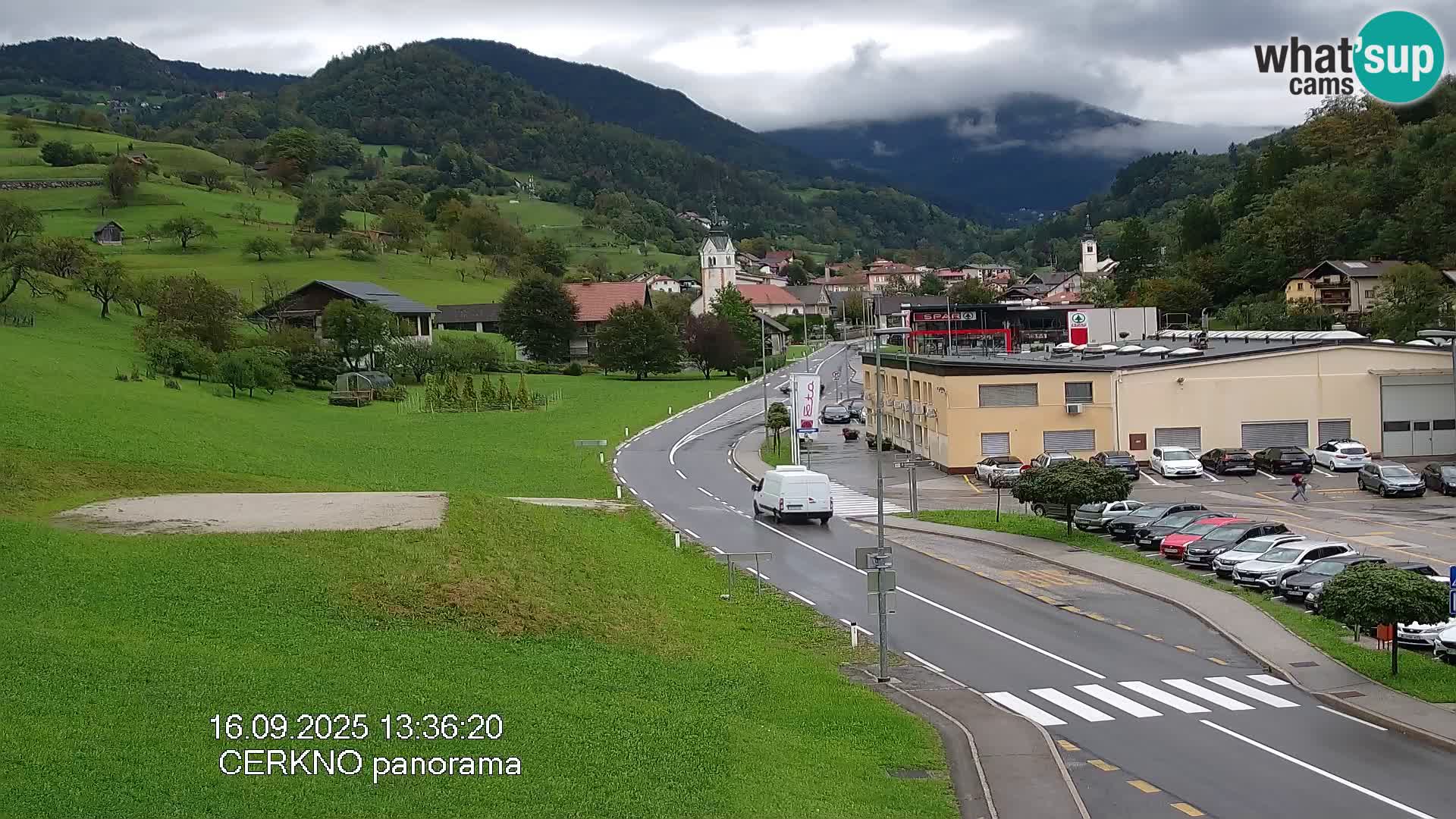 Cerkno city entrance Live Webcam