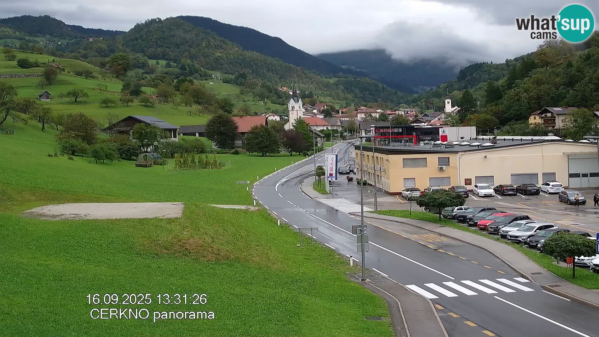 Cerkno city entrance Live Webcam