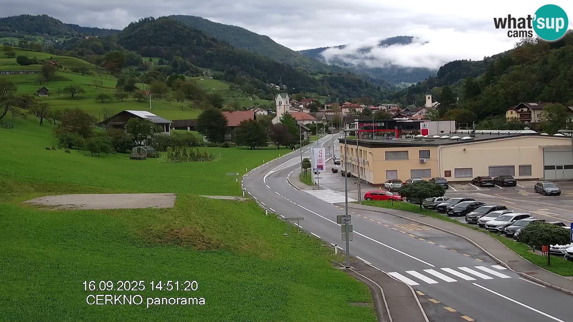 Cerkno city entrance Live Webcam