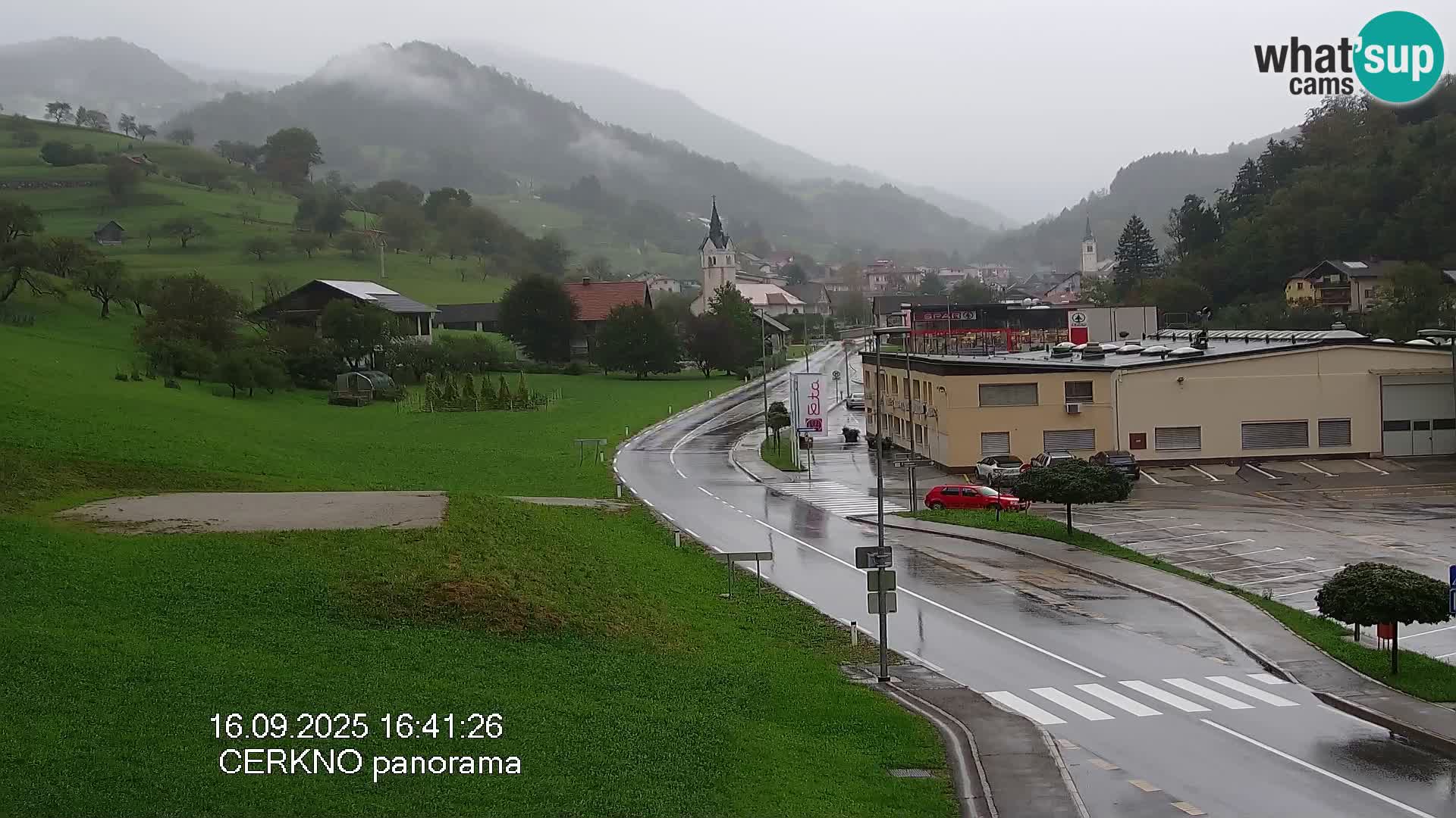 Cerkno entrada a la ciudad Webcam en vivo