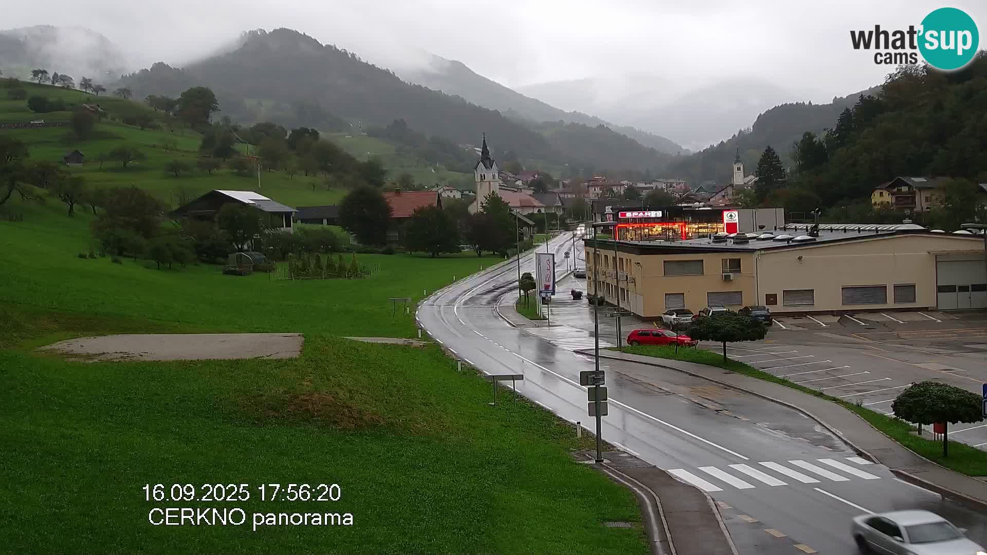 Cerkno city entrance Live Webcam