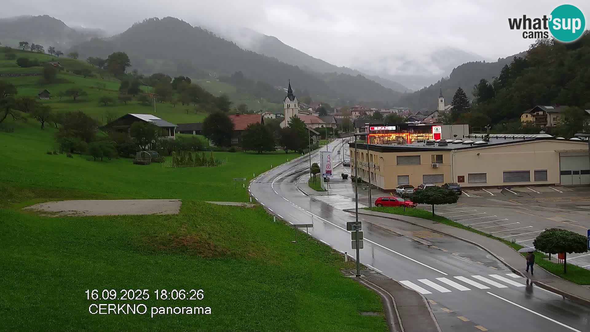 Cerkno entrada a la ciudad Webcam en vivo