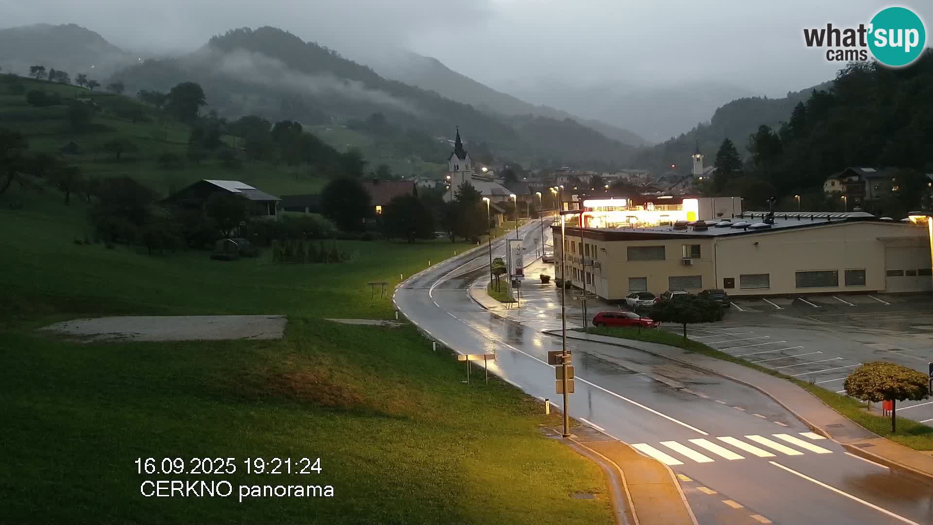 Cerkno entrada a la ciudad Webcam en vivo