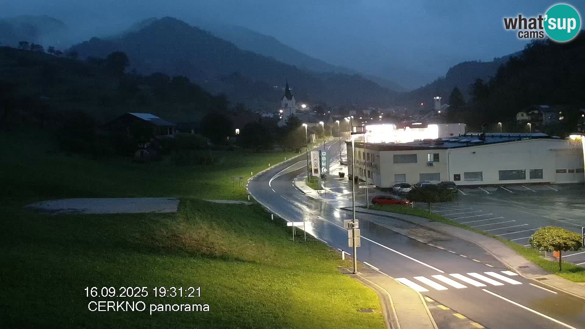 Cerkno city entrance Live Webcam