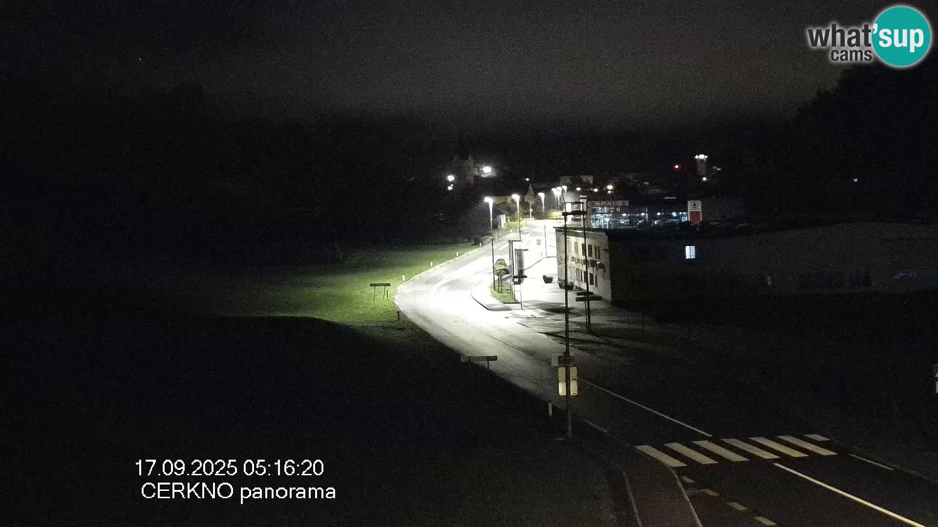 Webcam en direct – Entrée de la ville de Cerkno