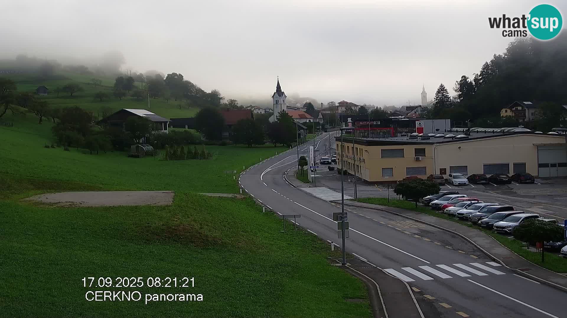 Cerkno city entrance Live Webcam